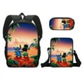 thumbnail image 2 of 3PC-SET MINISO Disney New Stitch Stitch School Bag Polyester Backpack Single Layer Pencil Case Small Shoulder Bag Outdoor Bag, 2 of 6