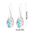 thumbnail image 3 of SeekLGT Crystal Teardrop Earrings Colorful Lightweight Women's Jewelry Elegant Design for Birthday Holiday Gifts, 3 of 8