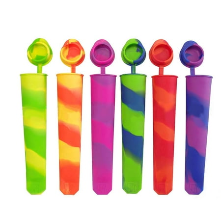 

Catinbow Ice sicles Molds Reusable Multi-Colored sicle Mold for Kids Ice Mold with Attached Lid for DIY Yogurt Sticks Juice Pudding Jelly proficient