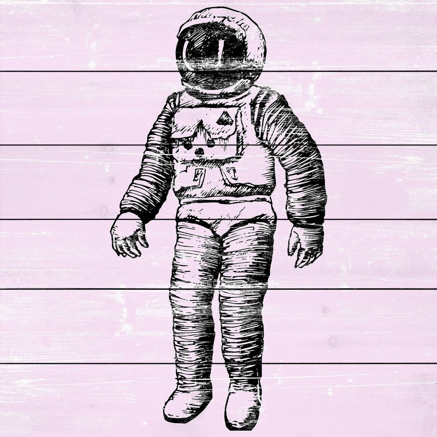 Space Ready Painting Print on White Wood