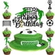 thumbnail image 5 of Injueey Primeros de la magdalena del fútbol de la decoración para la torta que adorna fácil selecciones de la magdalena Kits de decoración para fiestas Negro Verde, 12 Uds. 4.7 pulgadas, 5 of 6