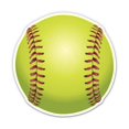 thumbnail image 1 of Softball Ball - 8" Vinyl Sticker - for Car Laptop I-Pad - Waterproof Decal, 1 of 4