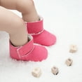 thumbnail image 3 of Meckior Baby Girls Snow Warm Boots Infant Winter Booties Newborn Slip On Shoes for 3-18 Months, 3 of 6