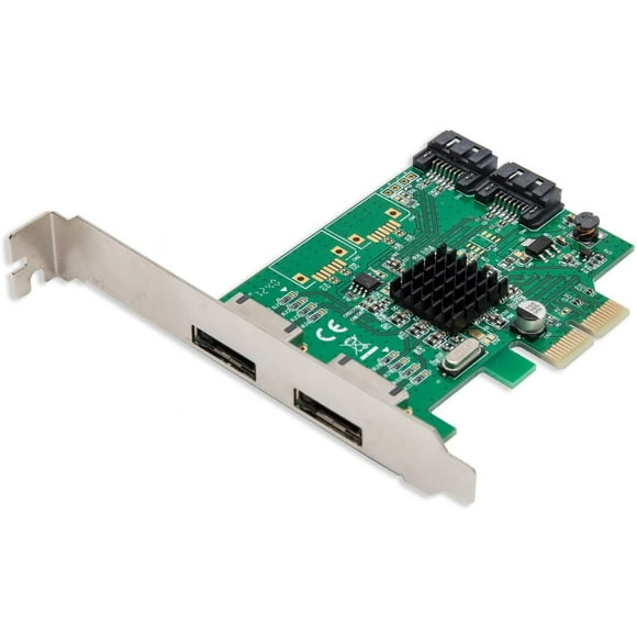 IOCrest SI-PEX40058 2 Port SATA III 2 Port eSATA III PCIe 2.0 x2 HyperDuo