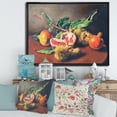thumbnail image 2 of Ancient Still Life of Orange Fruits 40 in x 30 in Framed Painting Canvas Art Print, by Designart, 2 of 5