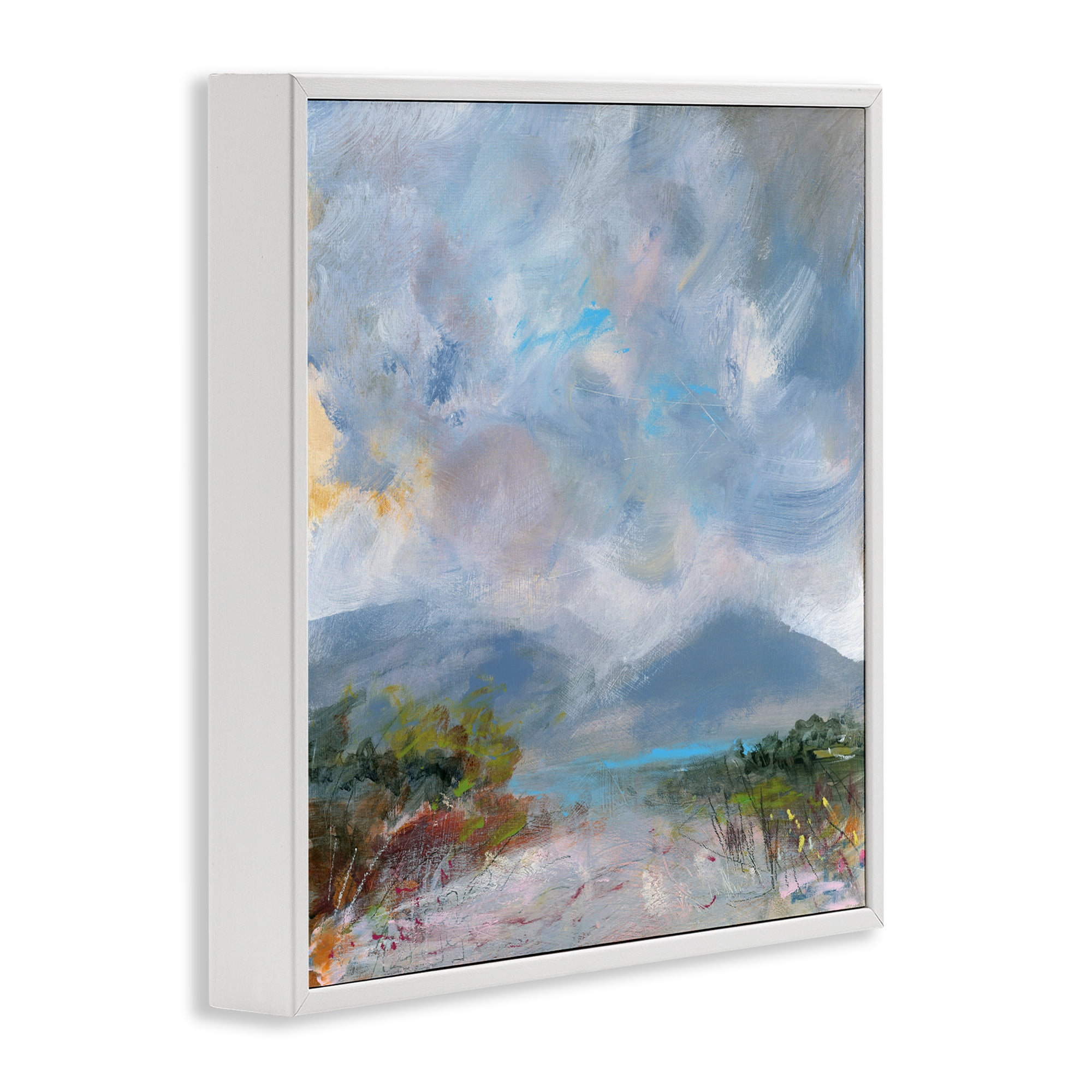 Stupell Industries Expressive Mountain Mists White Framed Giclee Art, design by Leslie Birch