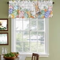 thumbnail image 4 of Easter Bunny Valances for Windows, Decorative Rod Pocket Window Valance Curtains, Colorful Easter Eggs Eucalyptus Grey Wooden Short Curtain Drapes for Kitchen/Living Room, 2 Panels, 42" W x 18" L, 4 of 8