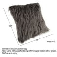 thumbnail image 2 of Lavish Home 18” Plush Pillow - Luxury Square Accent Pillow Insert and Shag Glam Cover Set, 2 of 6