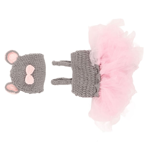 Ropa De Foto De Bebé, Vestido De Tul De Fotografía De Niña Recién Nacida Suave Y Elegante De Punto Hermoso DIY Con Sombrero Para Más De 3 Meses De Edad