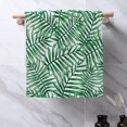 thumbnail image 4 of Hand Towels Set of 2 Tropical Palm Leaves Towels for Bathroom Soft Absorbent Decorative Hand Bath Towels Dish Towels for Kitchen Sports Gym Yoga Home Decor 14 x 28 in, 4 of 6