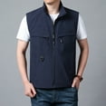 thumbnail image 4 of Krdevn Men Jacket Vest Overalls Vest Pocket Outdoor Casual Plain Slim Comfortable Jacket,Tank Tops Men,XXL, 4 of 5