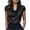 Black, variant on Womens Satin Silk Shirts Short Sleeve Casual Fashion Cowl Neck T Shirt Summer Elegant Lightweight Loose Work Blouse Top