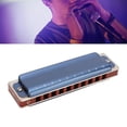thumbnail image 1 of Musical 10 Hole Harmonica Metal C Key Diatonic Harmonica Mouth Organ Musical Instrument Accessories, 1 of 8