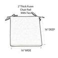 thumbnail image 5 of RSH Décor Indoor Outdoor Set of 2 Foam Dining Chair Seat Cushions, 16" x 16" x 2", Ivory, 5 of 5