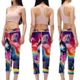 thumbnail image 2 of Women's High Waist Capris Printed Yoga Pants Compression Leggings for Running Fitness Gym Leggings Not See-Through Women Pants, 2 of 6