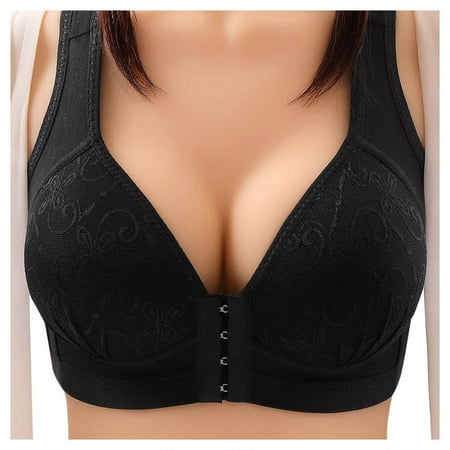 

Simplmasygenix Bras For Women Clearance Summer Fall Women s Plus Size Bra Casual Sexy Lace Front Button Shaping Cup Shoulder Strap Underwire Bra Plus Size Extra-Elastic Wirefree