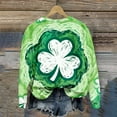 thumbnail image 6 of Ohufall Crewneck Sweatshirt for Women Oversized St. Patricks Day Shamrock Printed Long Sleeve Pullover Hoodless Sweatshirts Tops, 6 of 6