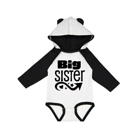 

Inktastic Big Sister- Arrow Stars Hearts Gift Baby Girl Long Sleeve Bodysuit