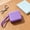 Purple-PP, variant on MMJ Wrist Strap Attached Square Waterproof Silicone Zipper Pouch Earbud Cable Coin Passport Storage Bag 3.15x1.18x1.97in