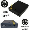 thumbnail image 4 of UTAH-Battery Box Holder, USB Female Socket 4 AA Battery Case with Switch, Adapter for 5V USB Led Light, Strip, Fairy String Lights, Curtain Light, Neon Signs, Party Decoration(White), 4 of 4