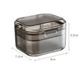 thumbnail image 2 of Denture Case, Retainer Case, Denture Bath Box Cup with Strainer Basket, Cute Denture Holder Storage Soak Container Exquisite Retainer Cleaner Case, Mouth Guard Case for Travel Cleaning (Gray), 2 of 9