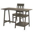 thumbnail image 3 of Furniture of America Acres Wood 2pc Writing Desk and Chair Set, Gray, 3 of 7