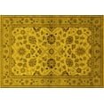 thumbnail image 1 of Ahgly Company Machine Washable Indoor Rectangle Oriental Yellow Traditional Area Rugs, 2' x 4', 1 of 4