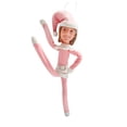 thumbnail image 1 of Party Monkeys Bend And Pose Pink Timeless Holiday Charm Martha Elf Adorno De 35 Cm - Decoración De Elfo De Navidad Rosa Hecha A Mano Para Estante De Repisa De Árbol Y Decoración De Fiesta Navideña, 1 of 5