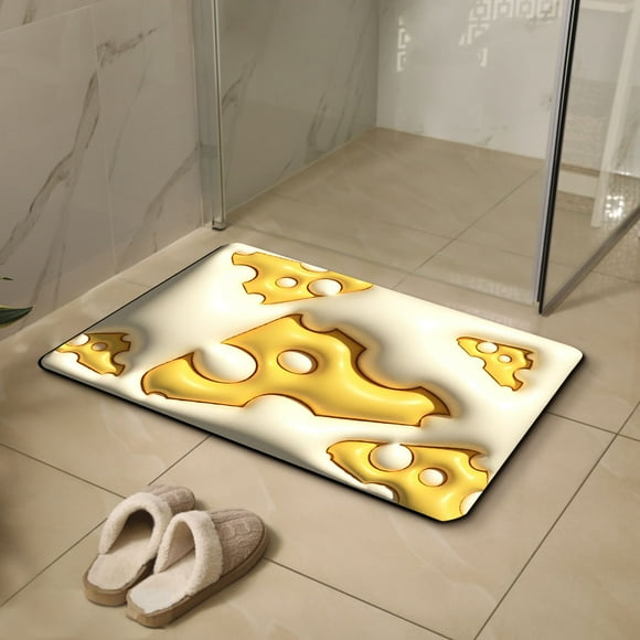 TIMIFIS Napperons Doux en Boue de Diatomée Tapis de Sol Expansion Petite Fleur Vision 3D Salle de Bain Toilette Tapis de Sol Antidérapants