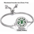 thumbnail image 2 of JEAN SMILE Essential Oil Diffuser Bracelet Aromatherapy Locket Scent Bracelet Adjustable Bracelet Lotus Flower Styles Set with 10 Refill Pads，Pads Send a Beautiful Gift Box, 2 of 7