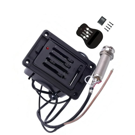 Acoustic Preamp: 5-Band EQ, 90Hr Life, Bass/Treble Adjustments, Quick-Install Texture