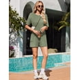 thumbnail image 5 of EKOUAER Rompers for Women Casual Ribbed Short Sleeve T-Shirt Tee Romper Summer Outfits with Pockets 2026, 5 of 6
