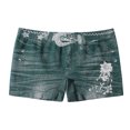thumbnail image 4 of zbxnLI Women's Biker Shorts Vintage High Waist Yoga Shorts Slim Workout Running Shorts Activewear, 4 of 6