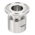 thumbnail image 3 of 1 in TC Tri Clamps Adaptor, 1pcs Tri Clamps Fittings to NPT 1/2 Female Thread Adaptor 304 Stainless Steel for Food Beverage, 34mm Ferrule, 3 of 5