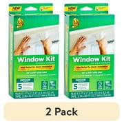 (2 pack) Duck Brand 62 in. x 210 in. Rolled Window Insulation Film Kit, Fits up to 5 Windows