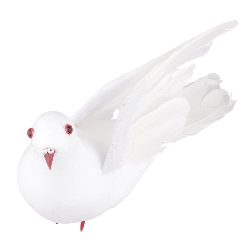 24Pcs Artificial Feather Bird Xmas Tree Decor Wedding Doves Decor Ornament 