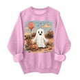 thumbnail image 2 of Inverlee Women's Halloween Sweatshirts Plus Size Pumpkin Ghost Graphic T-shirt Classic Crewneck Sweatshirt Long Sleeve Tunic Pullover Tops Halloween Costumes, 2 of 4