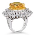 thumbnail image 2 of Indulge in your Confidence with TheJewelryHut Fancy Designer Antique Retro Vintage Inspired Royal Style Yellow and White Color Crystalline Silver Ring, 2 of 2