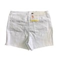 thumbnail image 2 of Seven7 Women's 5" Fray Hem Mid Rise Comfortable Denim Weekend Short (White, 16), 2 of 3