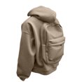 thumbnail image 2 of WTOBBY Men's Hooded Pullover Sweatshirt Jacket, Lightweight Zippered Design with Backpack Style, Casual Campus and Sportswear for Athletic Activities,Coffee 3XL, 2 of 7