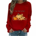 thumbnail image 3 of VKOYWKM Thanksgiving Shirt for Women It's Fall Yall Pumpkin T-Shirt Halloween Thanksgiving Long Sleeve Shirt Tops Holiday Crew Neck Pullover Sweatshirt, 3 of 4