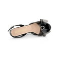 thumbnail image 4 of BLISSFUL STEP Women's Slingback Rhines Open Toe Stiletto Heels Sandals Clear Black 7.5, 4 of 7