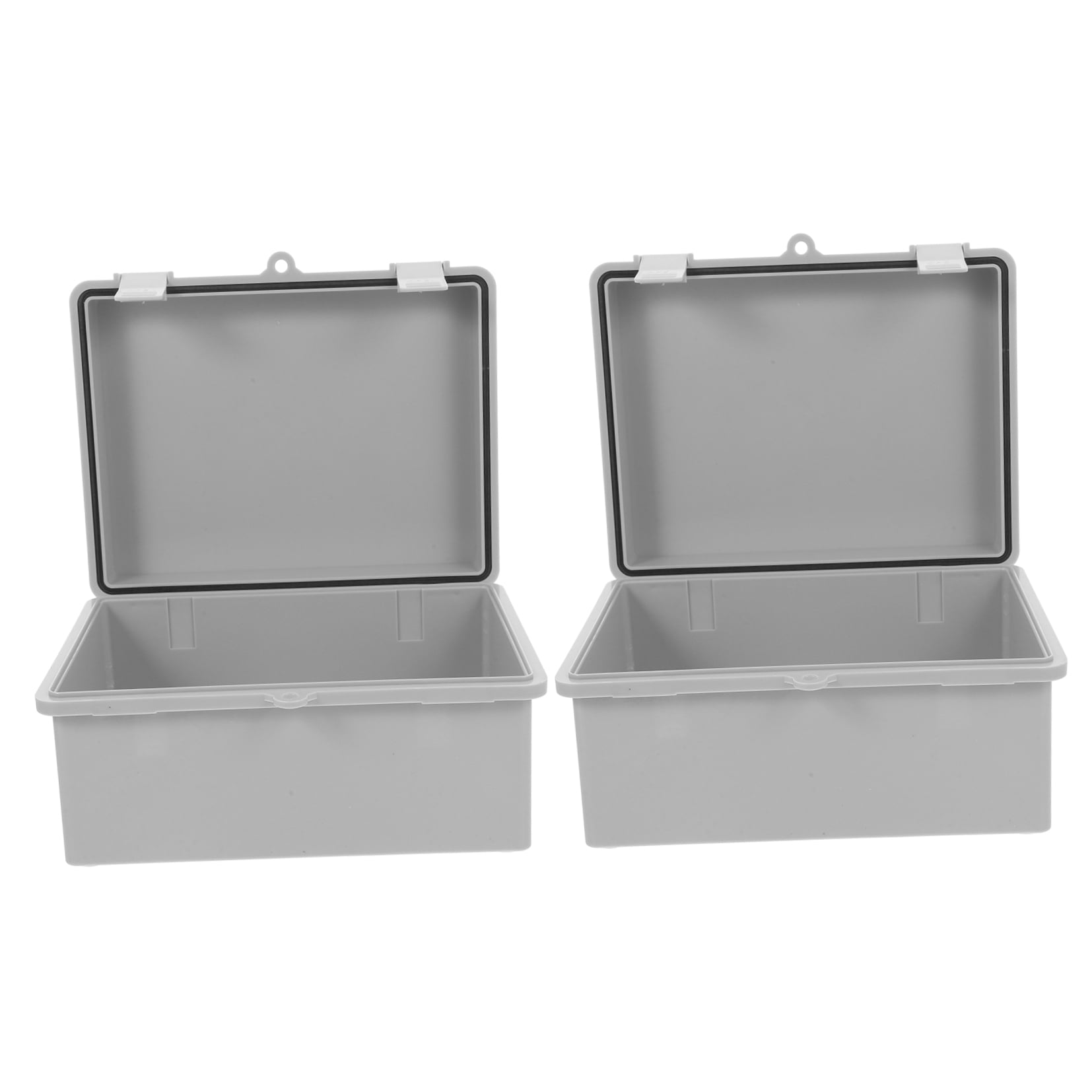 RENACLIPY 2-Pack Weatherproof Electrical Project Boxes, White Plastic Enclosures for Indoor & Outdoor Use, Secure and