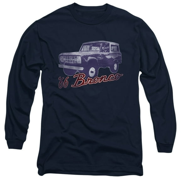 Ford Bronco 66 Bronco Classic Long Sleeve Adult 18/1 T-Shirt Navy