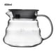 thumbnail image 2 of Injueey Cafetera de cristal con flujos clásicos, flujos suaves, sin salpicaduras, agua hirviendo y hielo, se puede hacer fácilmente Teteras 450ml Banda de portada, 2 of 6