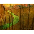 thumbnail image 2 of Vest, Chris 18x15 White Modern Wood Framed Museum Art Print Titled - Woodblock Stream I, 2 of 4