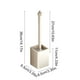 thumbnail image 3 of Toilet Bowl Brush Aluminum Alloy Long Handle | Modern Bathroom Cleaner with Sturdy Bristles | Compact Design Suction Cup Mount | Beige or Gray | 14.96in | 1 Piece Set, 3 of 8