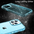 thumbnail image 6 of JETech Glitter Case for iPhone 14 Pro Max 6.7-Inch, Bling Sparkle Shockproof Phone Bumper Cover, Cute Sparkly for Women and Girls (Blue), 6 of 7