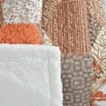 thumbnail image 2 of Lush Decor Briley Patchwork Cotton- Sherpa Reverse Throw, 60x50, Tangerine, Single, 2 of 5