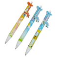 thumbnail image 1 of 3 Pcs Students Blue Yellow Plastic Giraffe Ornament Ball Point Pen, 1 of 2